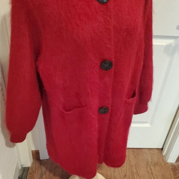 Vintage 90's angora sweater coat - Picture 3 of 8
